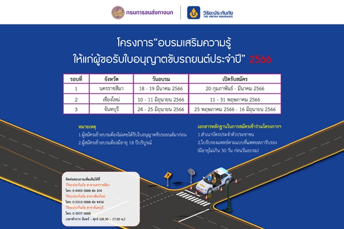 เปิดรับสมัคร!! สอบใบอนุญาตขับขี่รถยนต์ประจำปี 2566